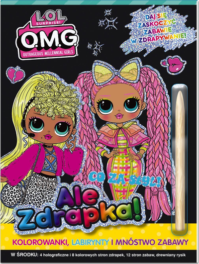 Libër aktiviteti L.O.L. Surprise But What a Scratch off What a Style, faqe për gërvishtje, me laps stilus, shumëngjyrësh