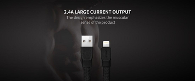 Kabllo USB Joyroom Titan Series L127, USB A në Lightning, 1.2 m, e zezë