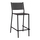 Stol Olympias metalik i zi 47×58×111 cm (HM5528.01), zezë