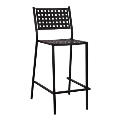 Stol Olympias metalik i zi 47×58×111 cm (HM5528.01), zezë