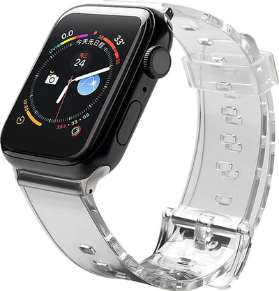 Rrip silikoni transparent për Apple Watch 6 5 4 3 2 SE 38 40mm, TPU