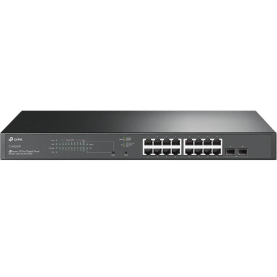 Мрежен свич TP-Link Omada 18 порти, 16x PoE+, Gigabit, црн