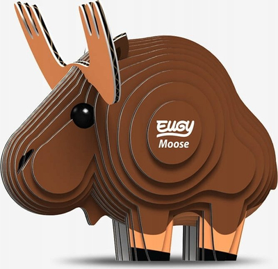 Puzzle 3D Eugy Moose, 24 copa, ekologjik, shumëngjyrësh