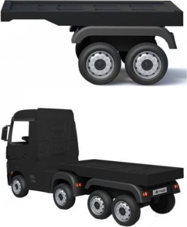 Lodër kamion Mercedes Benz Actros, për fëmijë, me platformë, i zi