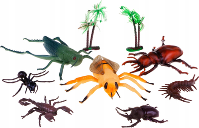 Set figura insektesh Hippo Hzu03, 7 copa, 10-16 cm, shumngjyrëshe
