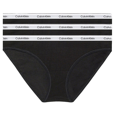 Mbathje për femra Calvin Klein, 3 copë, të zeza
