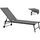 Shezllon pishine Ambiance metal, shpinore me rregullim, 185x57x31 cm, gri