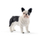 Figurë lodër Schleich Farm World French Bulldog, qeni French Bulldog, bardh e zi