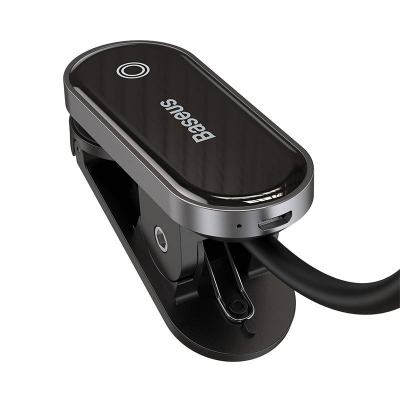Lampë tavoline Baseus Mini Clip, LED, me bateri, gri