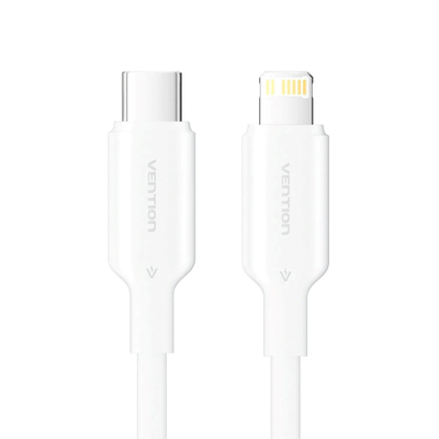 Kabllo Vention USB 2.0 USB C me Lightning, 3A, 1m, e bardhë