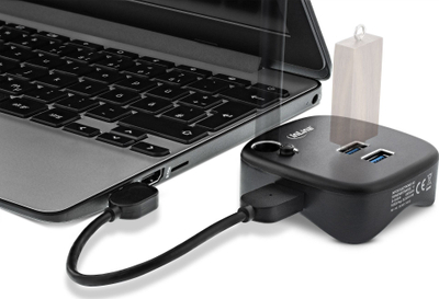 Docking station InLine 35392, USB 3.0, Gigabit Ethernet, gri alumini