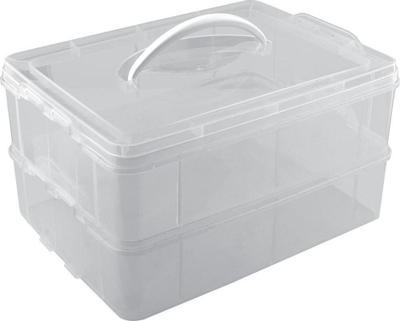 Kuti për tortë Lamart LT6034 CAKE, plastike, me kapak, transparente