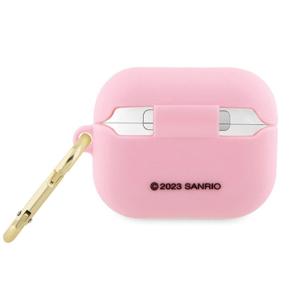 Kuti mbrojtëse Hello Kitty CG Mobile për AirPods Pro, silikon i lëng, me karabinë, rozë