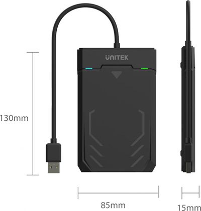 Конектор Unitek 2.5", SSD Pocket - USB 3.0 (Y-3036)