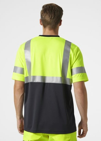 Bluzë pune Helly Hansen Addvis T‑Shirt CL1, reflektuese EN ISO 20471, numri L, e verdhë fluo