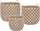 Set shporta dekorative Atmosphera Macramé Palm Round Natural X3, kallam me strukturë hekuri, ngjyrë bezhë