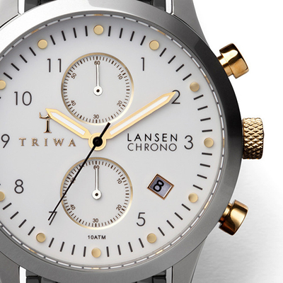 Orë dore Triwa LANSEN CHRONO II Ivory LCST106-BR021212