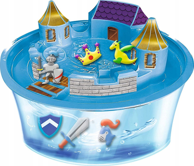 Set kreativ Simba Aqua Gelz Deluxe Kështjella e Kalorësve, 8 shishe xheli, mbi 37 figura, blu