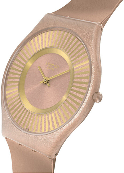Orë për femra SWATCH Tawny Radiance SS08C102, e artë/rozë