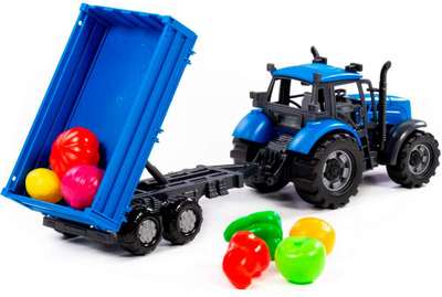 Traktor lodër Polesie Tractor Progress, 39.5 cm, me inerci, blu