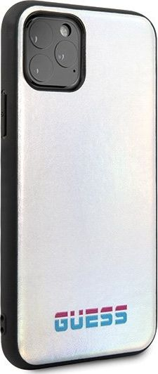 Mbulesë telefoni Guess Iridescent GUHCN58BLD, për iPhone 11 Pro, hard case, argjend