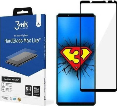 Streç për ekran 3MK HardGlass Max Lite Sony Xperia 5 IV, 0.3mm, 9H, i zi