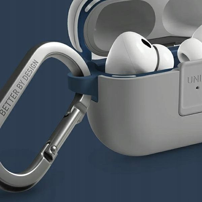 Mbajtëse kufjesh Uniq Clyde AirPods Pro 2, me kapak magnetik, dy shtresa, bezhë ari krem