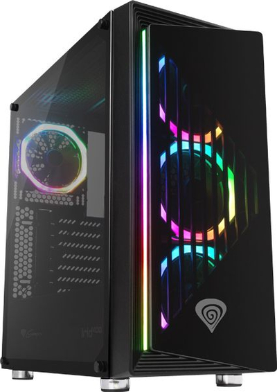 Kasë kompjuteri Genesis Irid 400 ARGB, e zezë