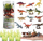 Set lodrash Woopie Dinosaurë XXL, 18 figura, me enë plastike, shumëngjyrësh