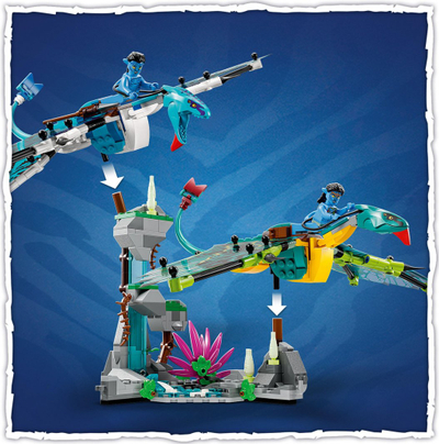 Lodër ndërtimi LEGO Avatar 75572 Jake dhe Neytiri Banshee Flight, 9+ vjeç, me figura, shumëngjyrësh