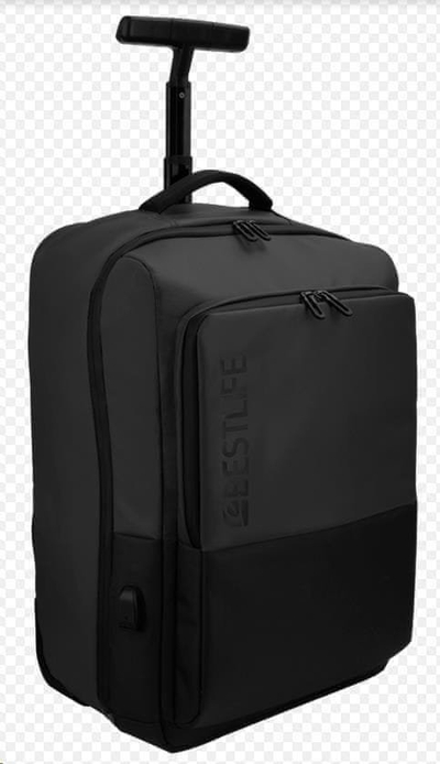Çantë udhëtimi me rrota BestLife BT-3401BK-1, me USB, e zezë