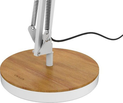 Llampë tavoline UNILUX BAYA BAMBOO LED, me kapëse, e bardhë bambu