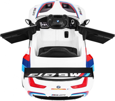 Makina elektrike Ramiz BMW M6 GT3, 131 cm, deri 30 kg, e bardhë