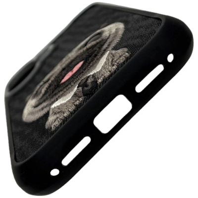 Mbulesë telefoni Nimmy Big Eyed Pet Dog 2.0 për iPhone 17, TPU PC, dizajn qen, e zezë