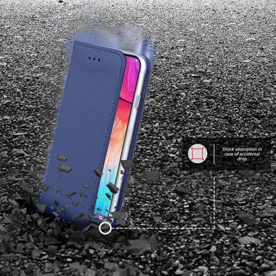 Futrollë libër Huawei P Smart Z Y9 Prime 2019, smart cover, blu e errët