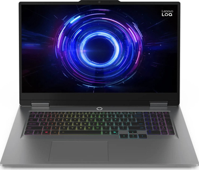 Лаптоп Lenovo LOQ 17IRX10, 17.3", Intel Core i5-13450HX, 16GB RAM, 512GB SSD, NVIDIA GeForce RTX 5050 8GB GDDR7, сив