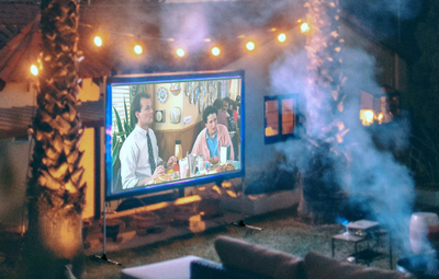 Ekran portativ projektori BlitzWolf BW-VS6, 80", 4K, i bardhë