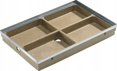 Tabaka dyshemeje ACO Floor Tray Vario, beton polimer, kornizë çeliku e galvanizuar, 75 x 50 x 8 cm