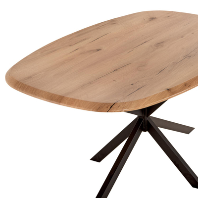 Tavolinë ngrënieje Rodden 146x94x75Hcm (HM11903.01), zezë