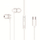In-ear слушалки Conceptronic BRENDAN03W, USB-C, со микрофон, бели