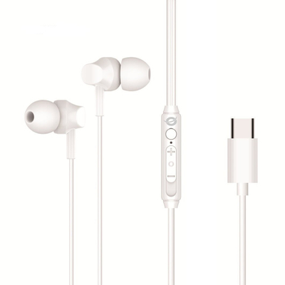In-ear слушалки Conceptronic BRENDAN03W, USB-C, со микрофон, бели