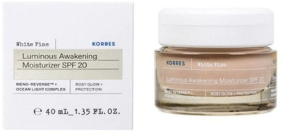 Krem fytyre Korres White Pine Rose Tint, SPF 20, për lëkurë të rritur, transparent