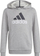 Bluza me kapuç Adidas me logo përpara, përzierje pambuku, xhep kangur, gri