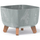 Vazo lulesh GRACIA Square Beton Effect, 24cm, plastike, gri