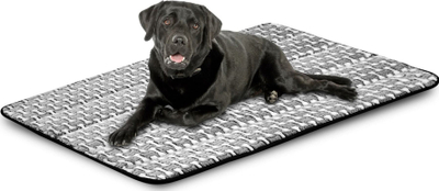Shtrat qeni ALL IN ONE Prestige, fleece, 120x80 cm, gri me kocka