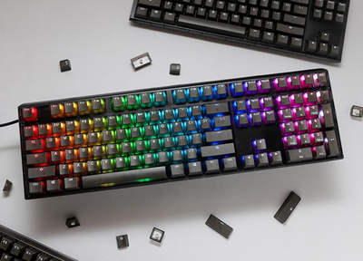 Tastierë Ducky One 3 Aura, Cherry MX Speed Silver, RGB, e zezë