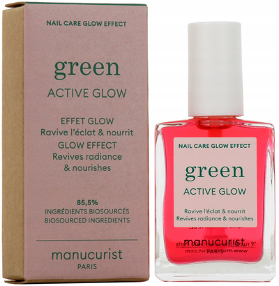 Llak trajtues për thonj Manucurist Active Glow, efekt shkëlqimi, rozë e butë