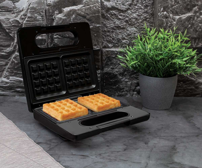 Aparat për waffle Berlinger Haus BH-9146, me shtresë jo ngjitëse, 1000W, i zi