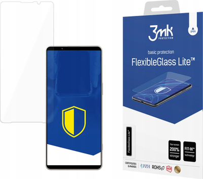 Folie mbrojtëse 3MK FlexibleGlass Lite, për Sony Xperia 1 VI, xham hibrid, transparente