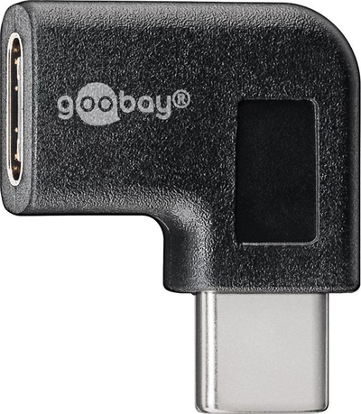 Adapter USB C Pro 90°, USB C mashkull me USB C femër, i zi